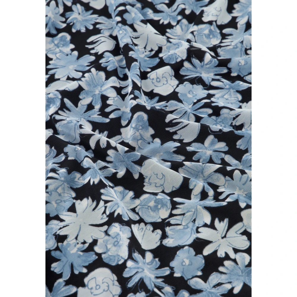 Fabienne Chapot Bloemen Mesh Jurk Blue Dames