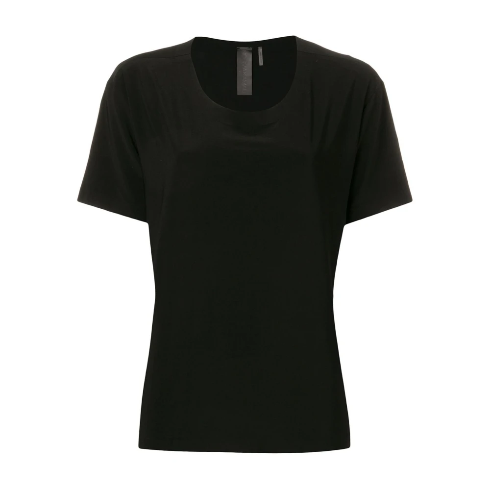 Norma Kamali Zwarte Trui Korte Mouw Polyester Black Dames