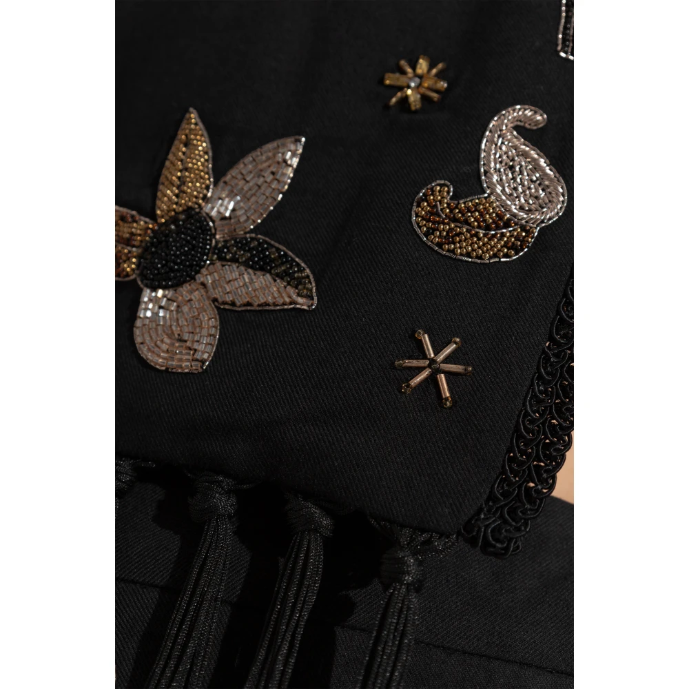 Forte Vest met glinsterende applicaties Black Dames
