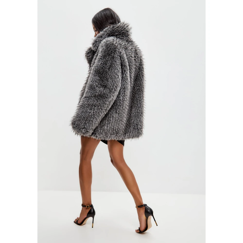 Cesare Gaspari Faux Fur & Shearling Jackets Gray Dames