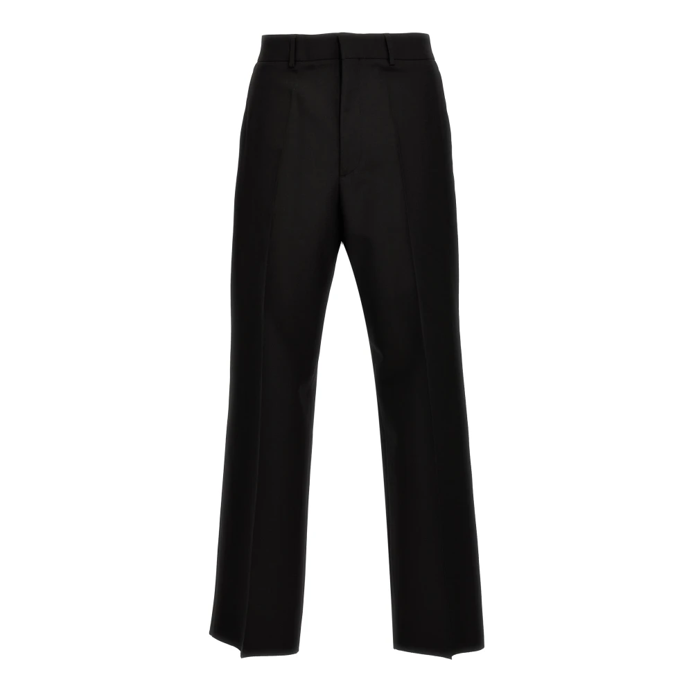 Valentino Garavani Black Straight Trousers, Male, L, Pantalone