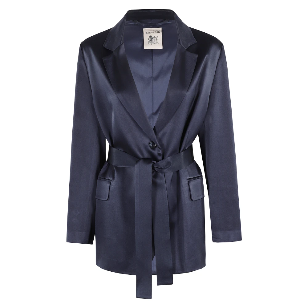 Semicouture Elegante Christiana Jurk Blue Dames