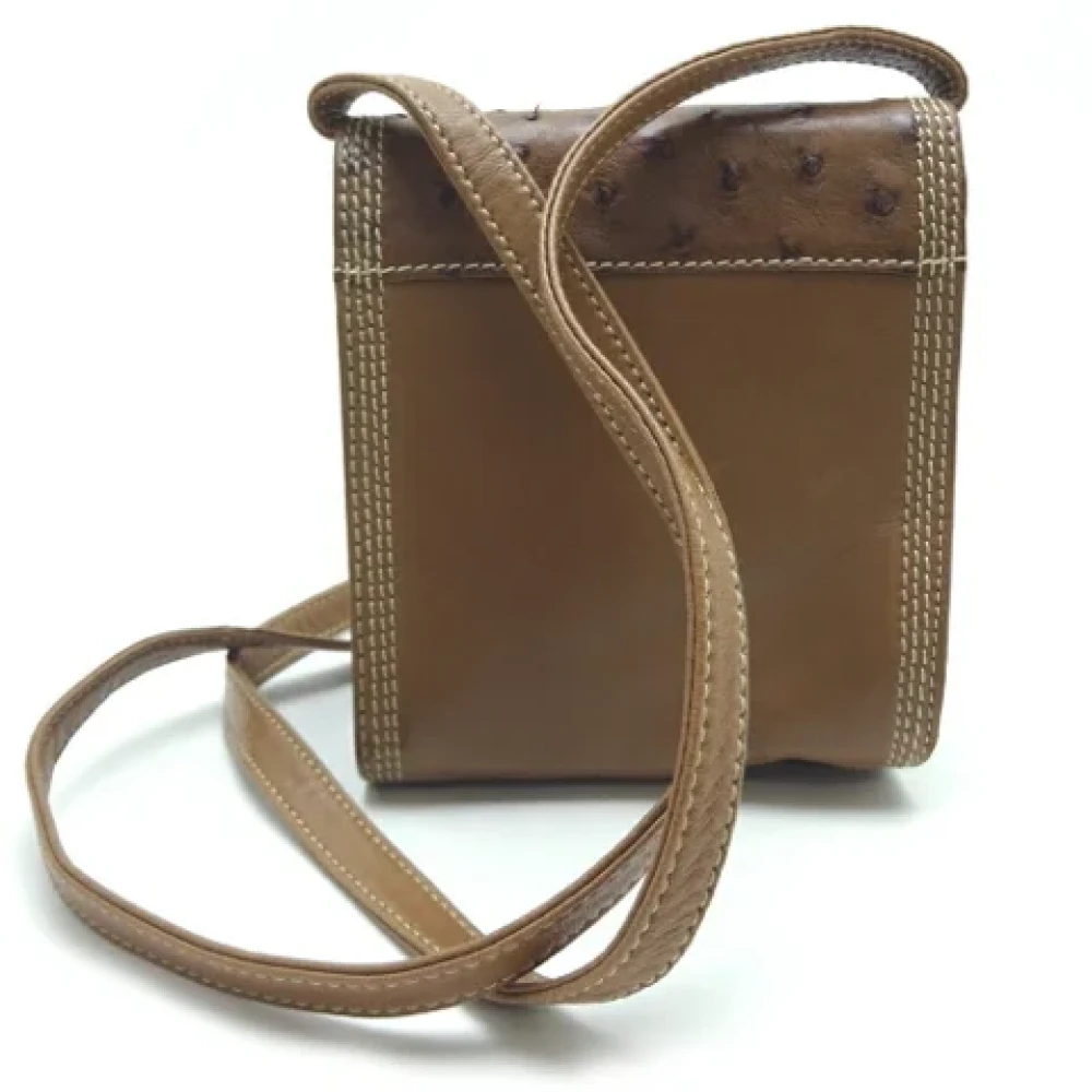 Loewe Pre-owned Fabric shoulder-bags Brown Dames