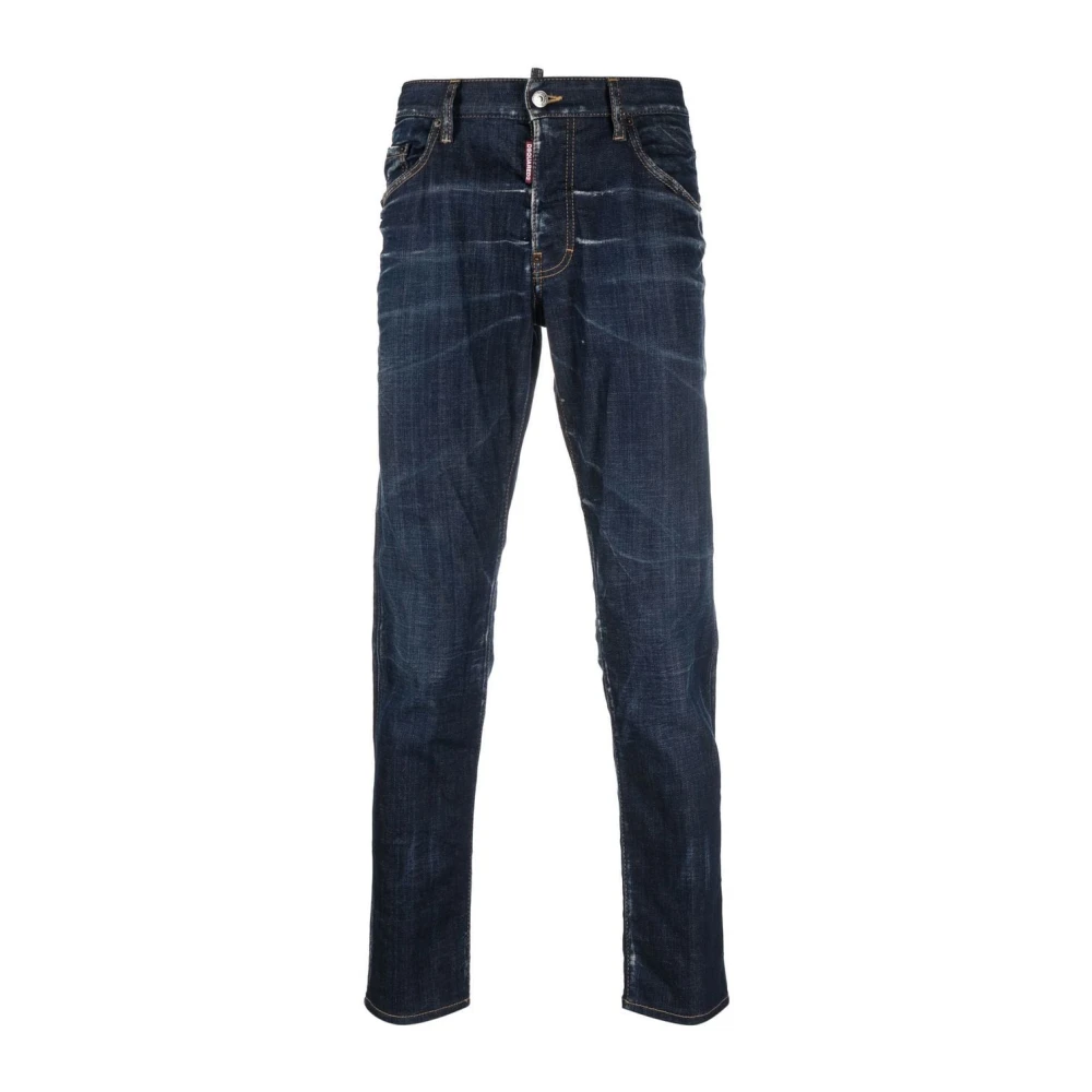 Dsquared2 Bruine Denim Jeans met Label Blue Heren
