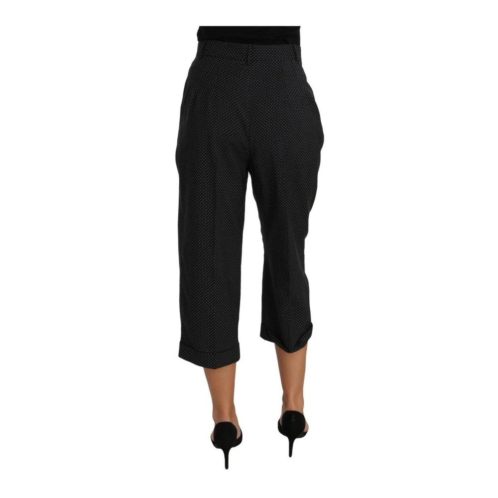 Dolce & Gabbana Zwarte gestippelde broek Black Dames