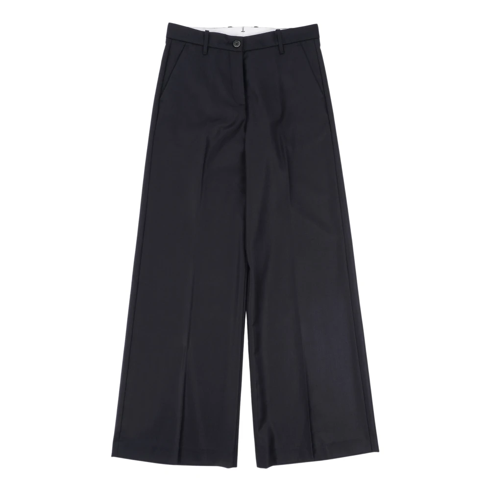 Nine In The Morning Wijde Chino Broek met Zakken Blue Dames