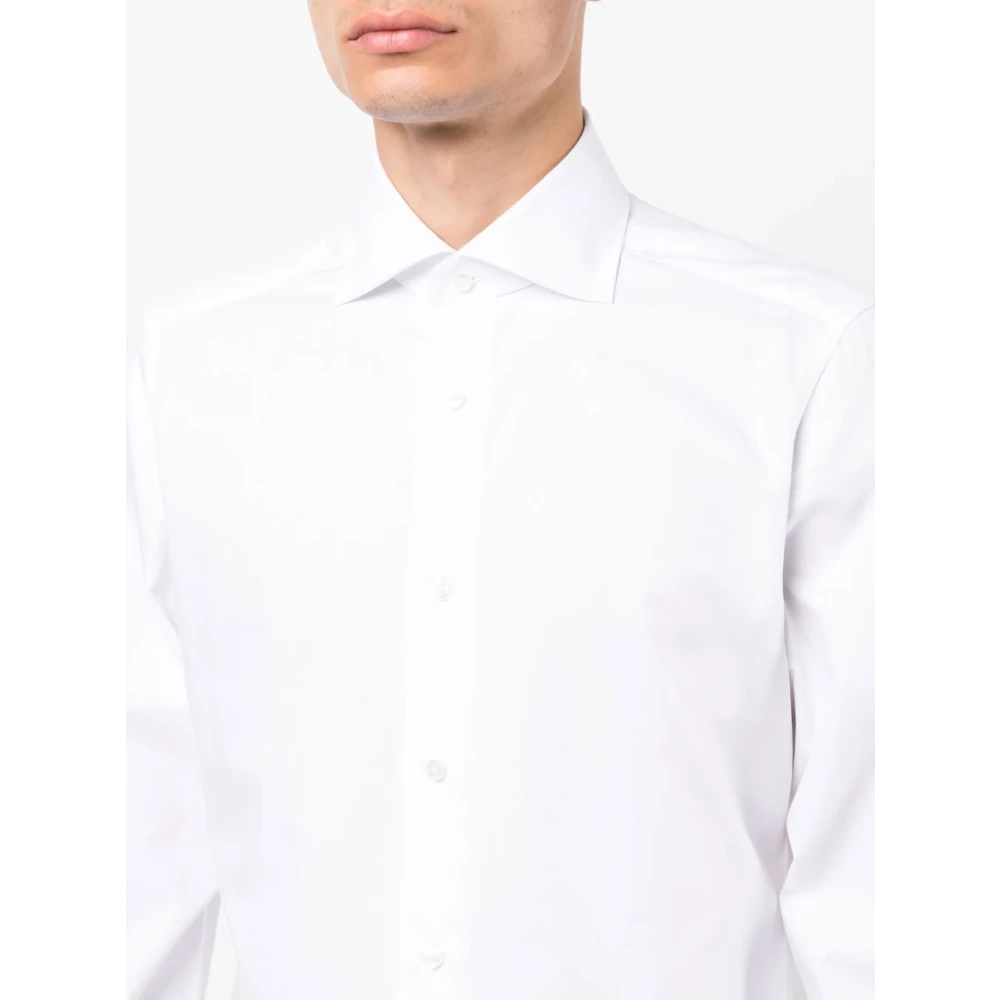 Ermenegildo Zegna Katoenen overhemd Made in Italy White Heren