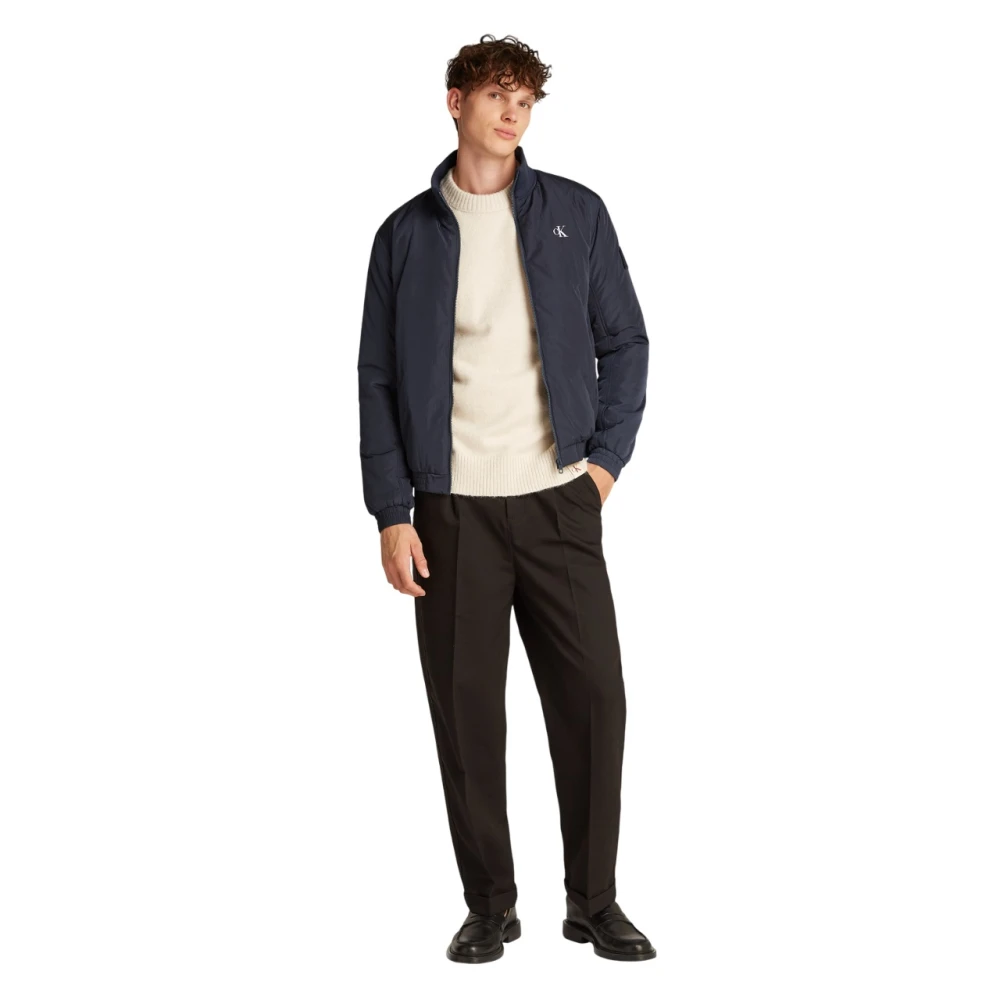 Calvin Klein Stijlvolle Blauwe Jas voor Mannen Blue Heren