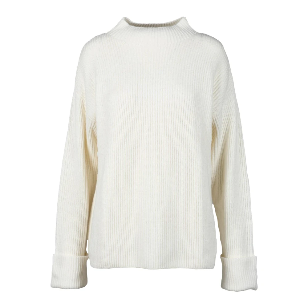Sun68 Merino Wolmix Gebreide Trui White Dames