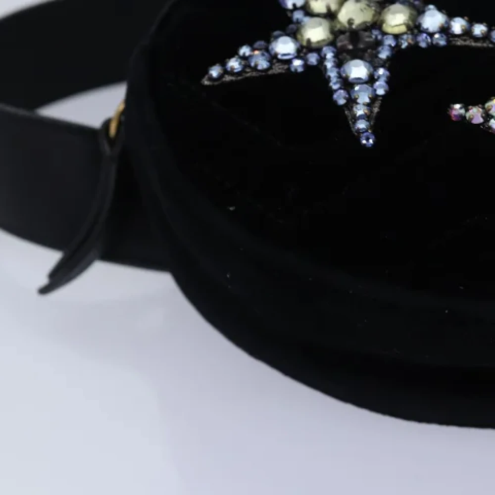 Gucci Vintage Pre-owned Velvet gucci-bags Black Dames
