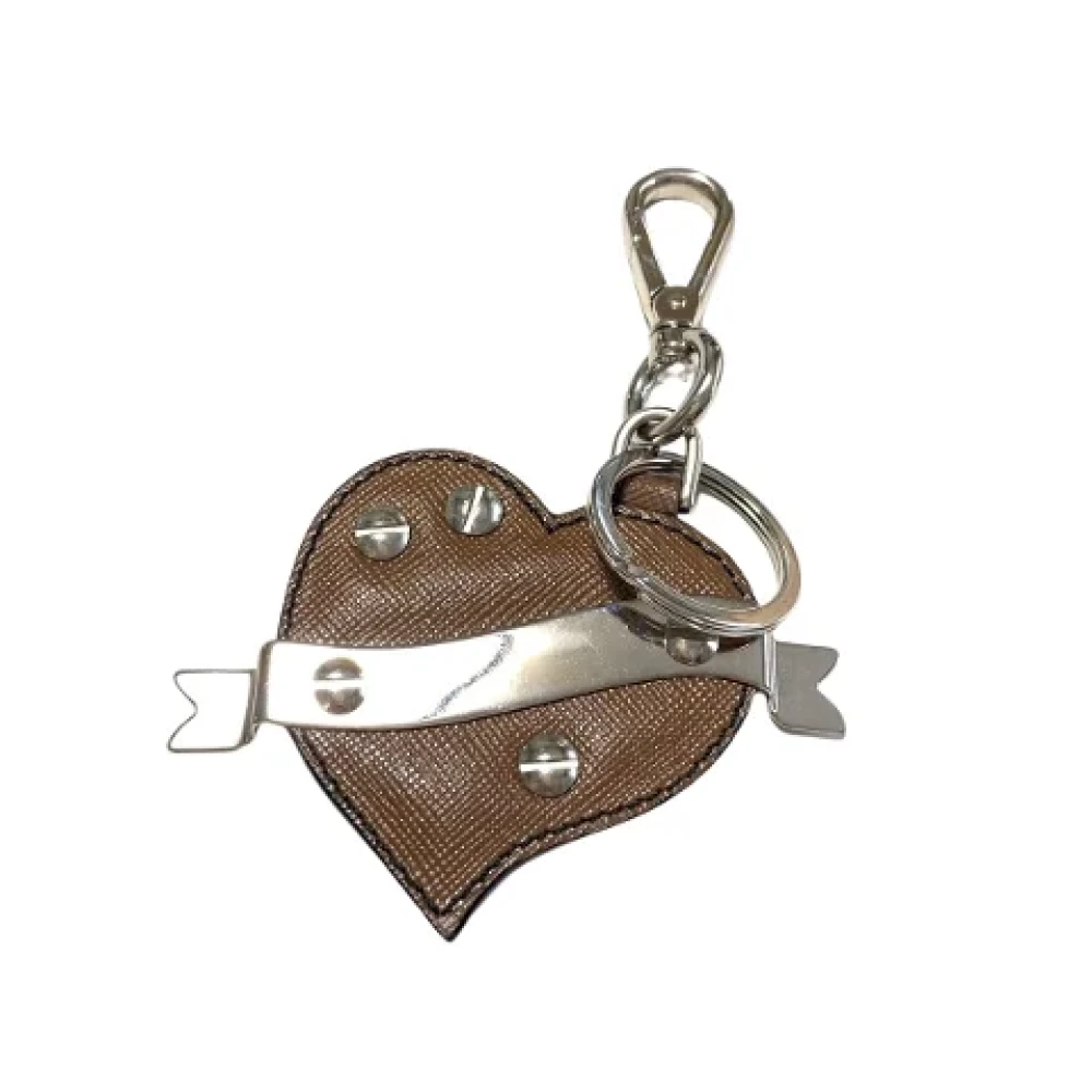 Prada Vintage Pre-owned Leather key-holders Brown Dames