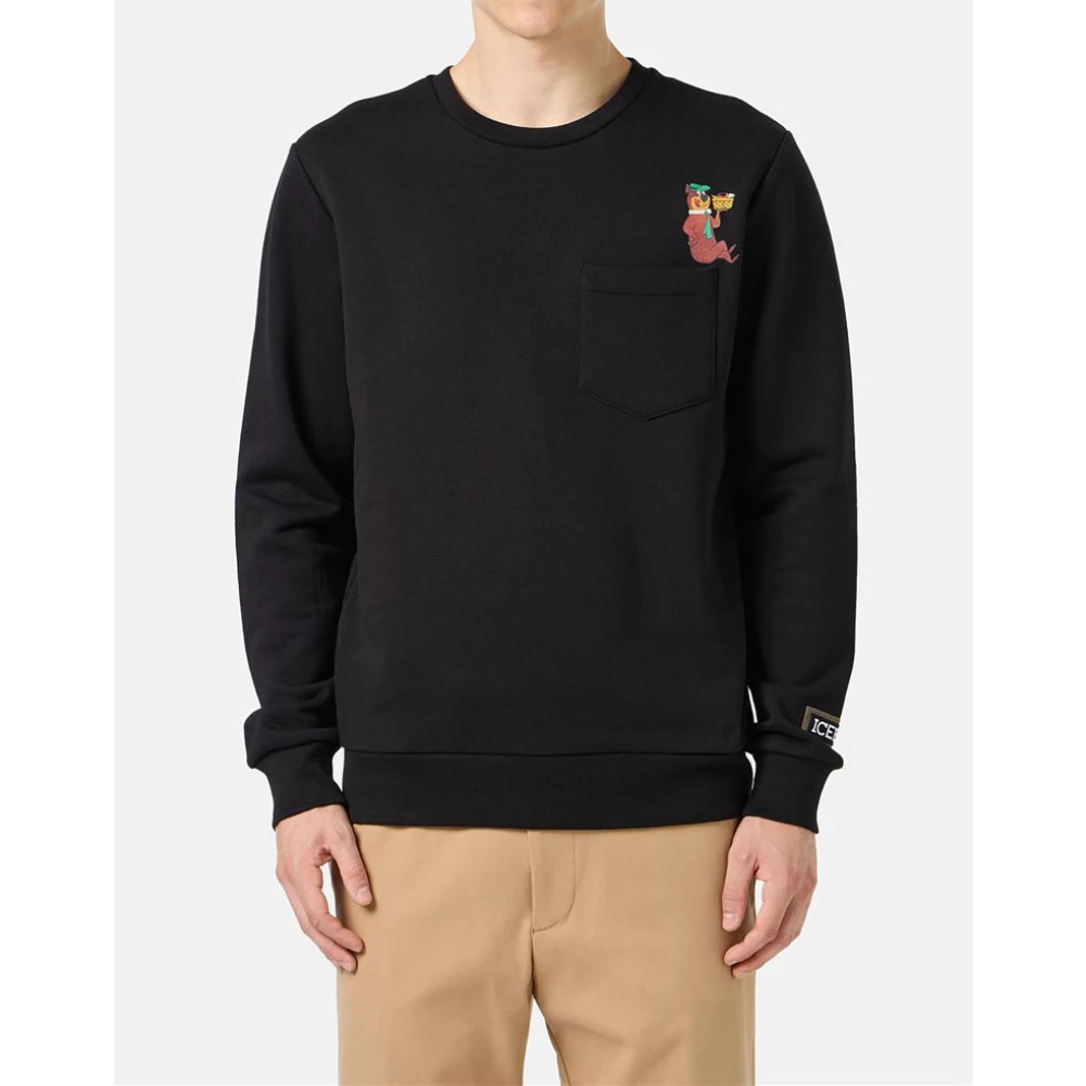 Iceberg Sweatshirt met Yogi-print Black Heren