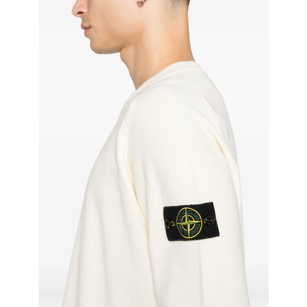 Stone Island Ivoor Trui voor Mannen Beige Heren