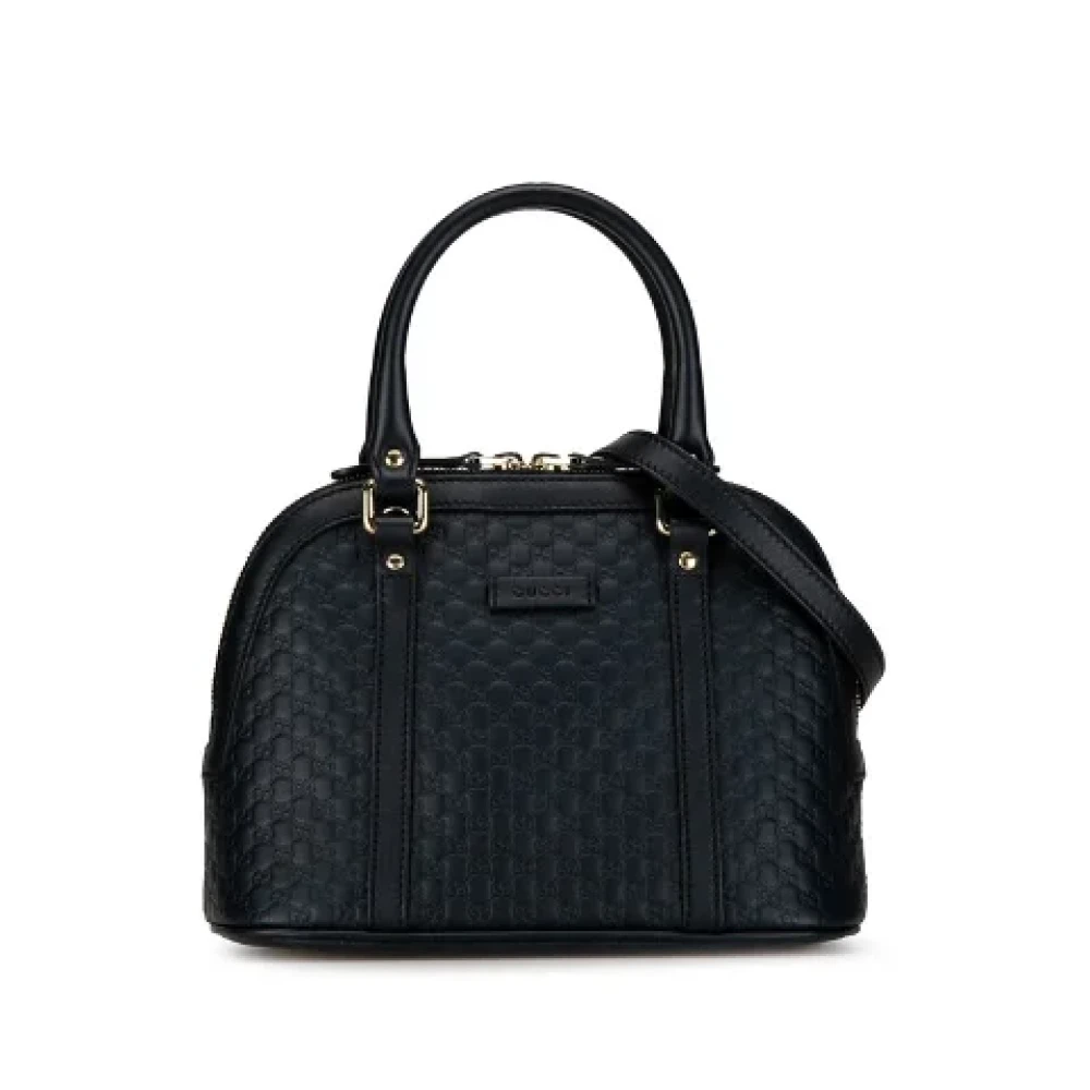 Gucci Vintage Pre-owned Leather gucci-bags Blue Dames