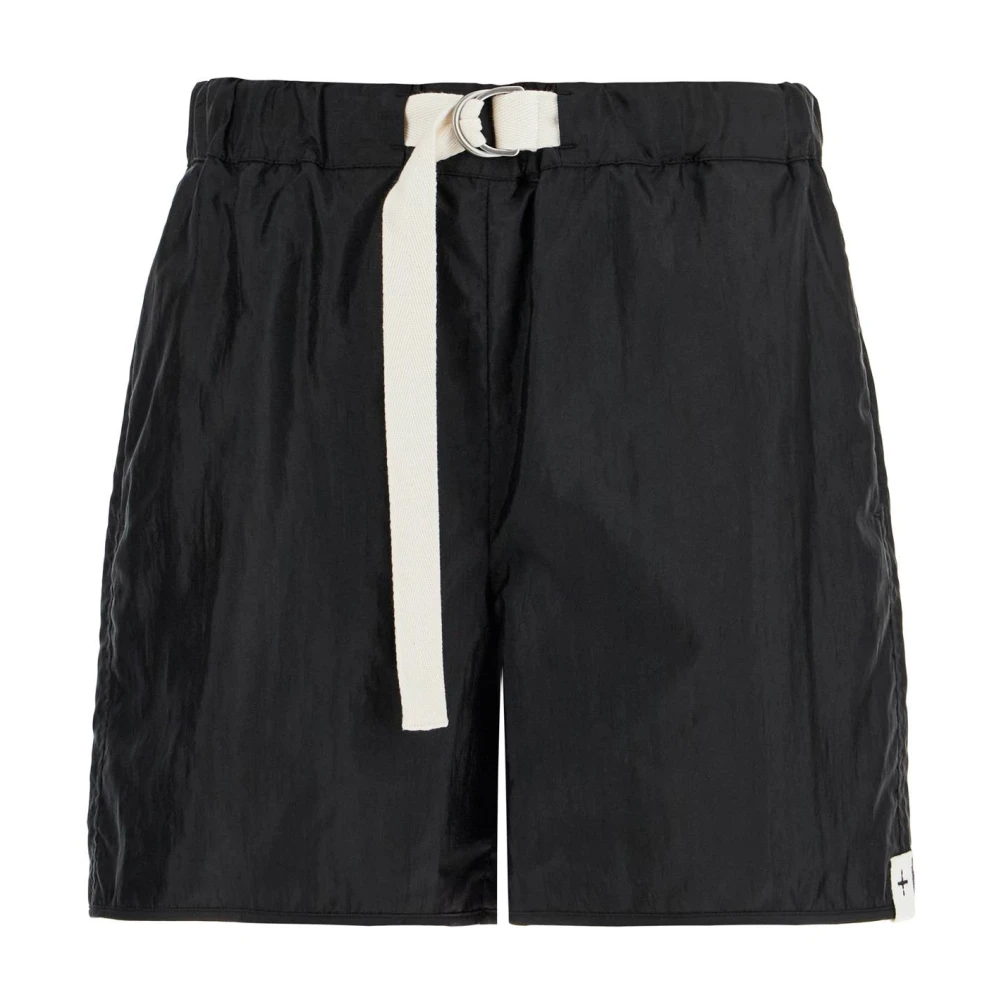 Jil Sander Zijden en nylon shorts met riem Black Dames