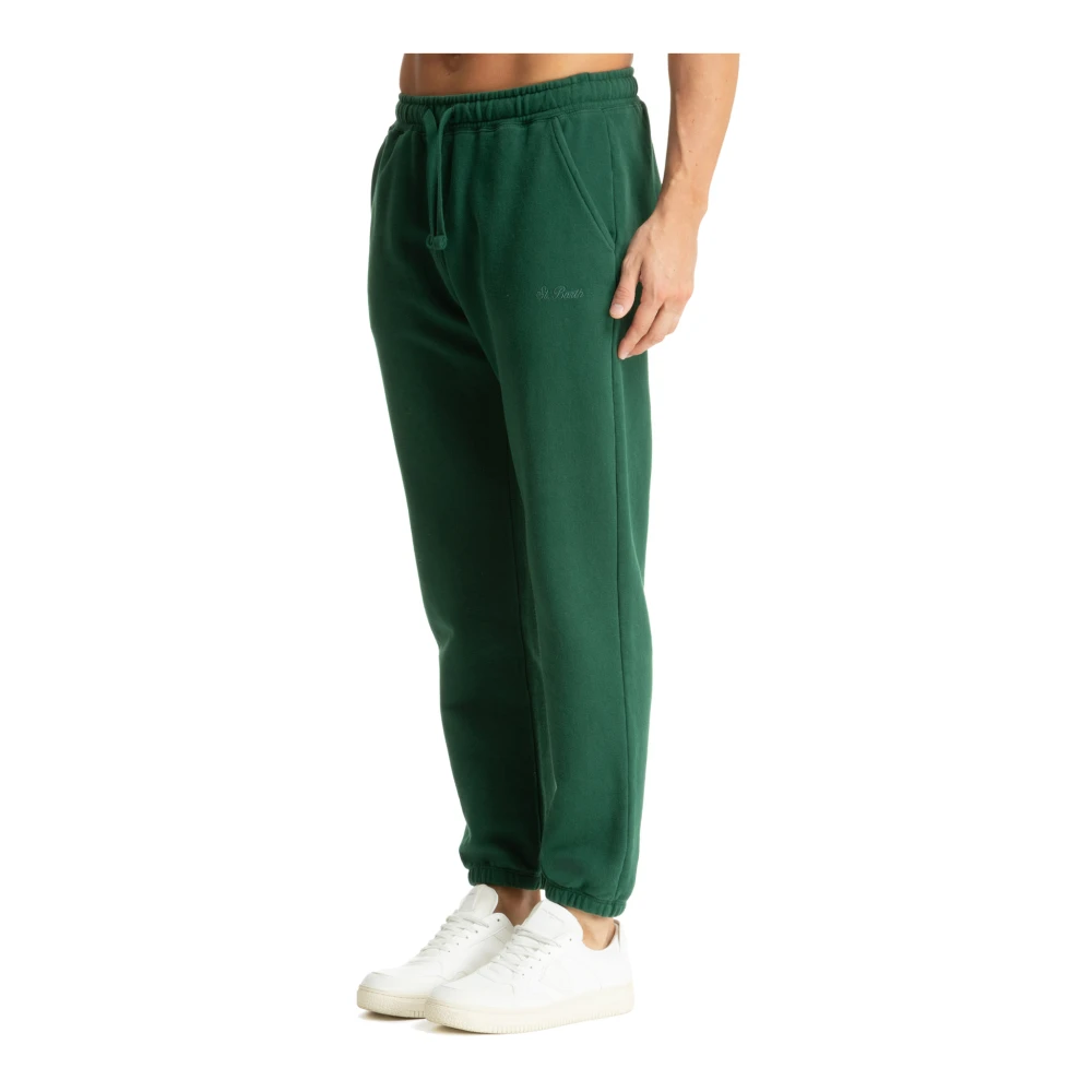 MC2 Saint Barth Elastische taille joggers met logodetail Green Heren