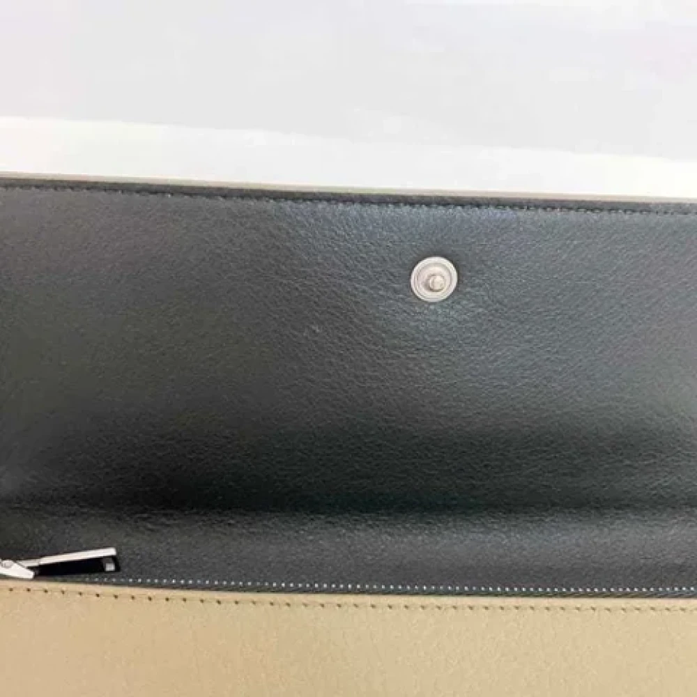 Bottega Veneta Vintage Pre-owned Leather wallets Green Dames