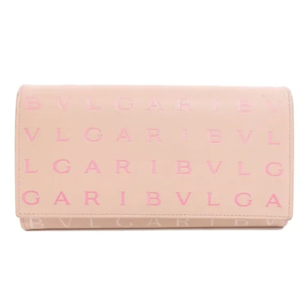 Bvlgari Vintage Pre-owned Leather wallets Pink Dames