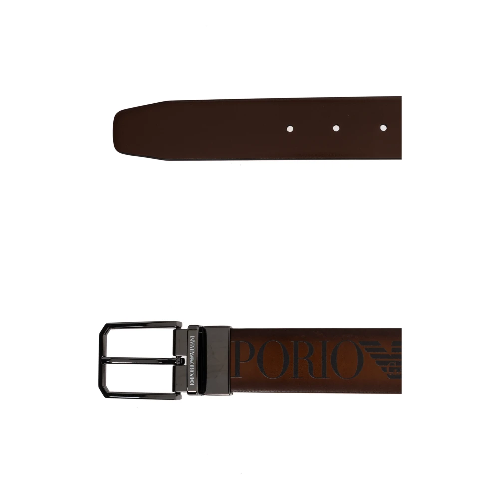 Emporio Armani Omkeerbare riem Brown Heren