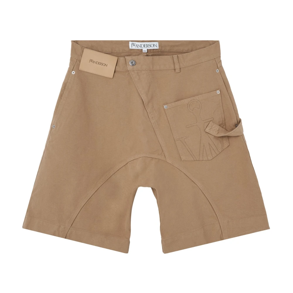JW Anderson Unieke Bermuda shorts met verfijnde details Beige Heren