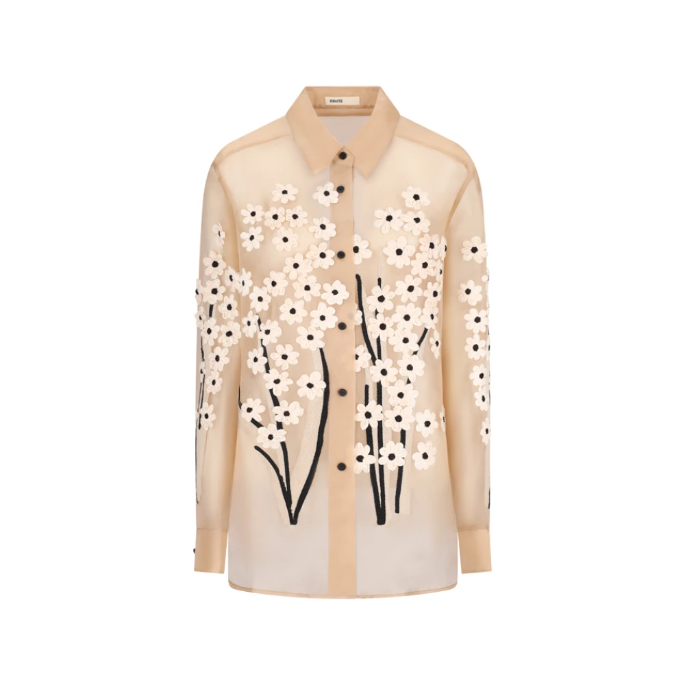 Khaite Women's Beige Argo Top - Shirts - S - Blouses & Shirts