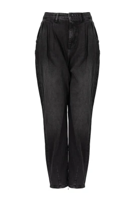 Relaxed Fit Jeans med Hög Midja
