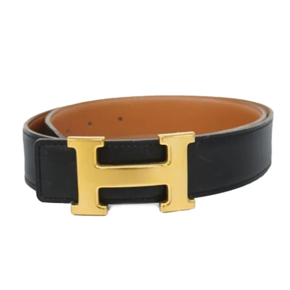 Hermès Vintage Pre-owned Leather belts Black Dames