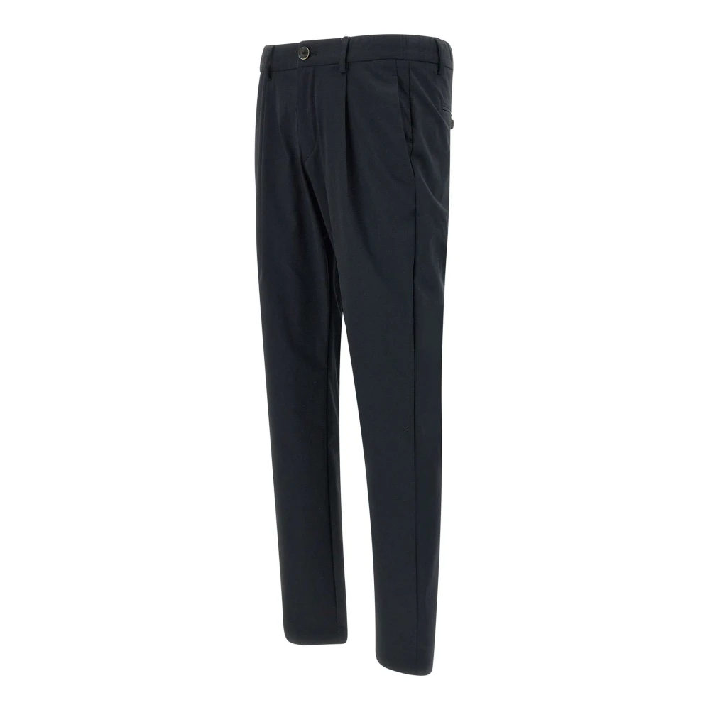 Herno Zwarte Vintage Effect Twill Broek Black Heren