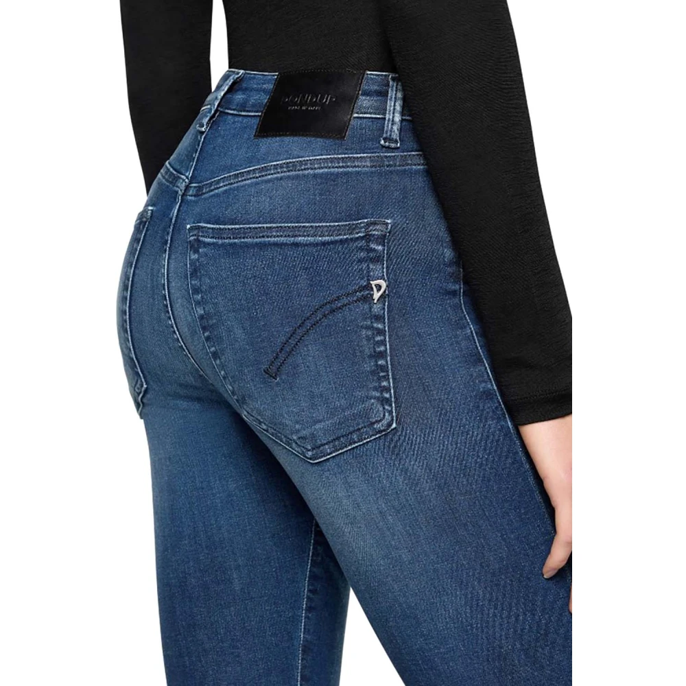 Dondup Super Skinny Fit Hoge Taille Jeans Blue Dames