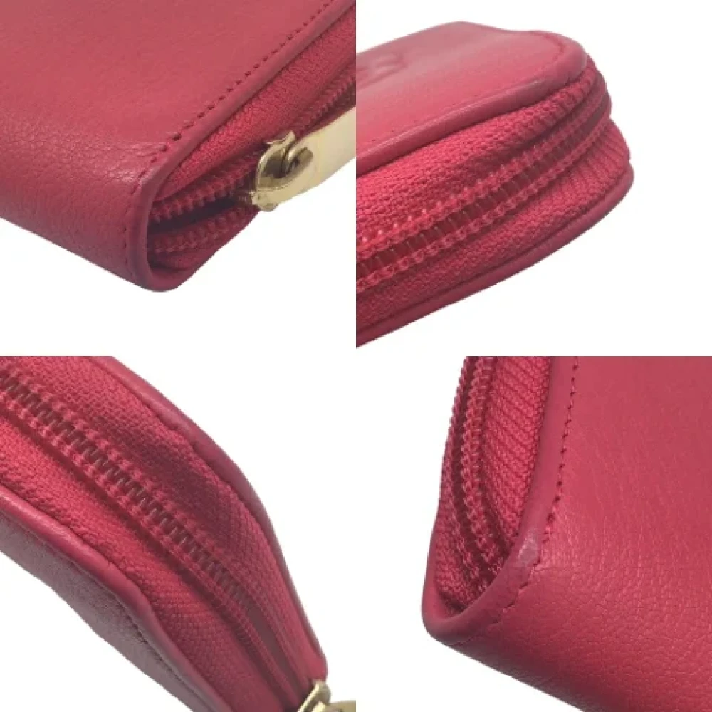 Chanel Vintage Pre-owned Leather wallets Pink Dames