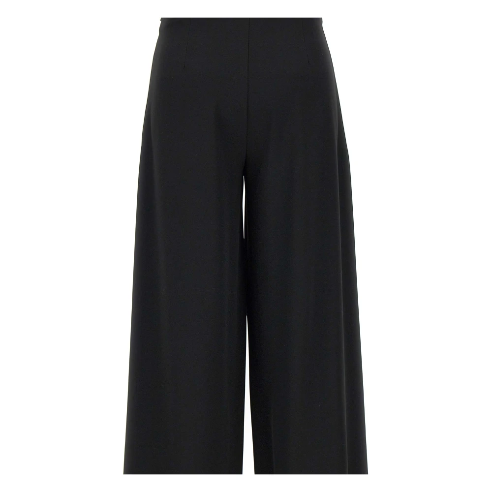 Kaos Crepe Stretch Zwarte Broek Black Dames