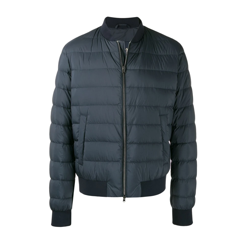 Herno Feather Down Gewatteerde Jas Blue Heren