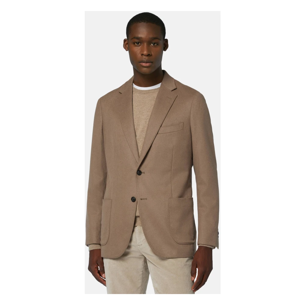 Boggi Milano Cashmere Jas Beige Heren