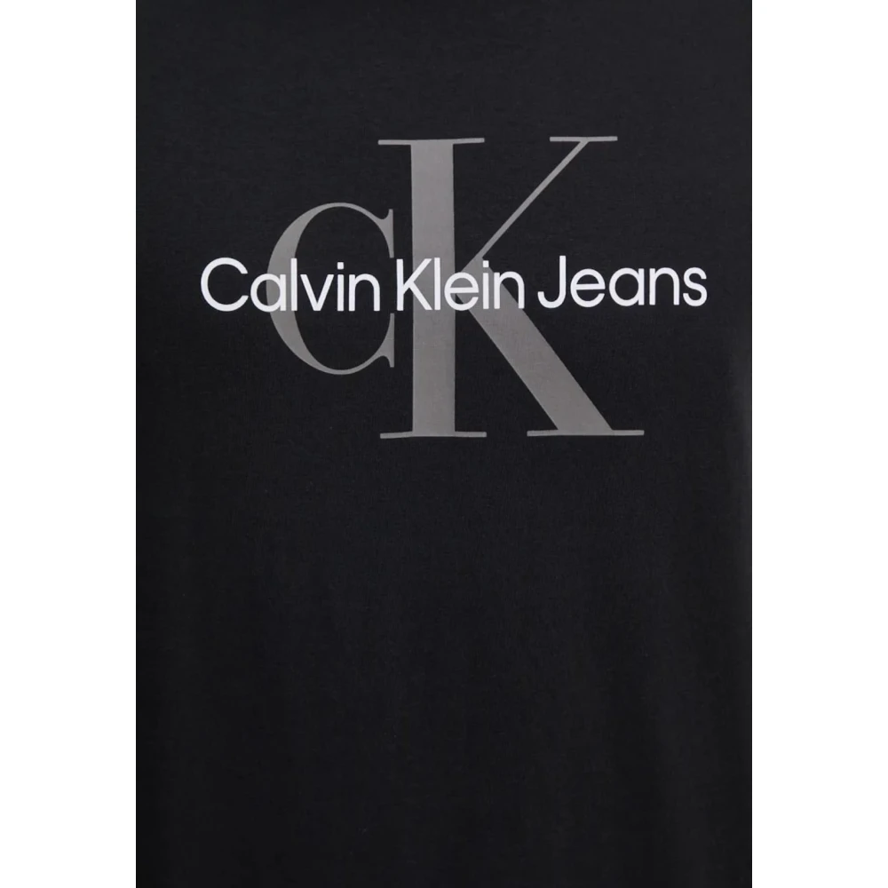 Calvin Klein Jeans Zwarte T-shirts en Polos Hero Monogram Tee Black Heren