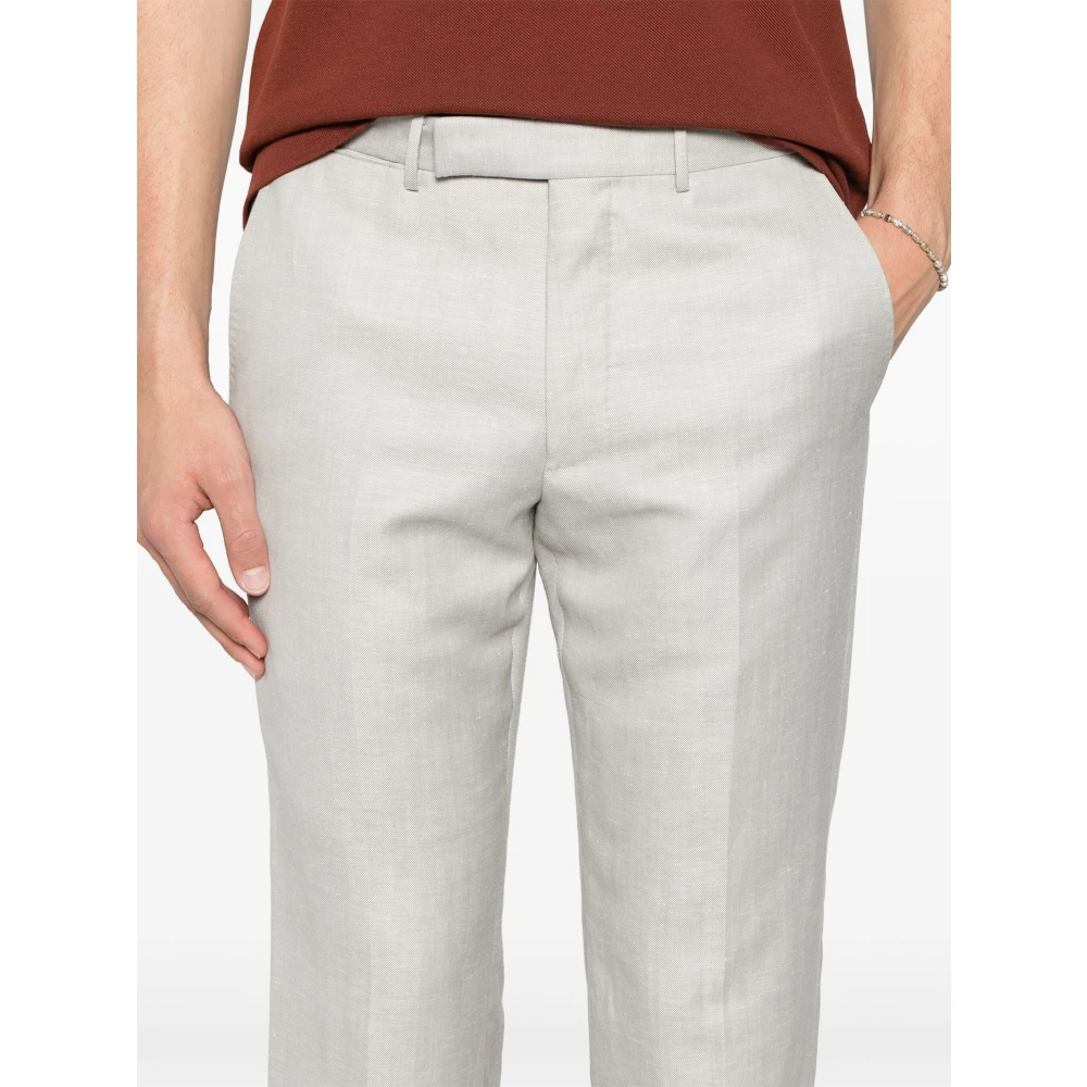 Ermenegildo Zegna Wol Linnen Broek met Zakken Gray Heren
