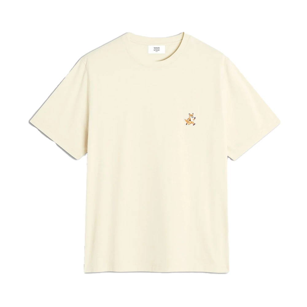 Maison Kitsuné Speedy Fox Patch T-shirt Beige Heren