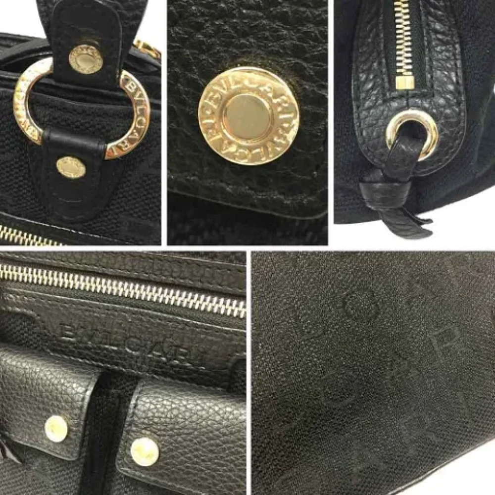 Bvlgari Vintage Pre-owned Leather handbags Black Dames