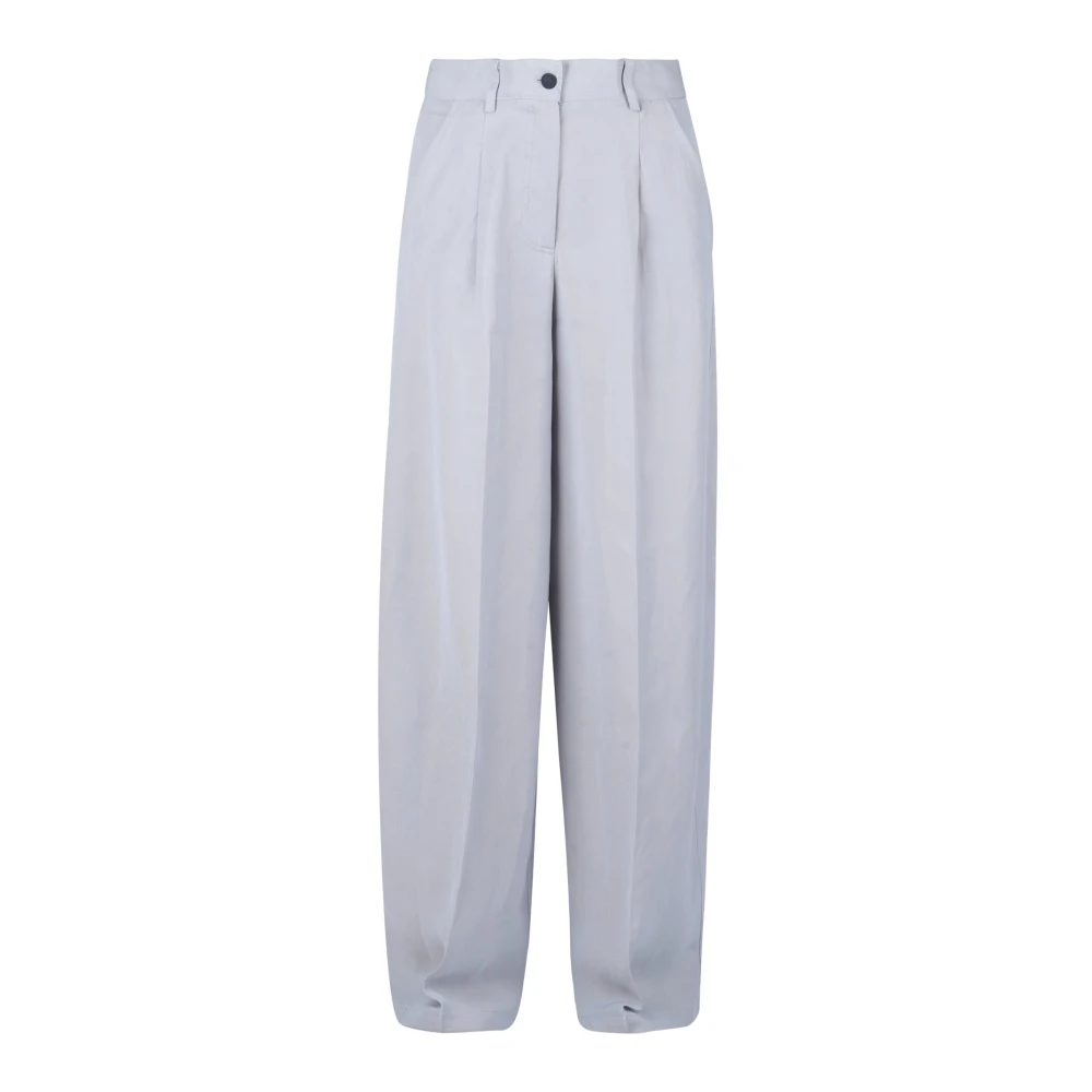 Liviana Conti Women's Gray Pantalone Gareth - Wide Trousers - S - Trousers