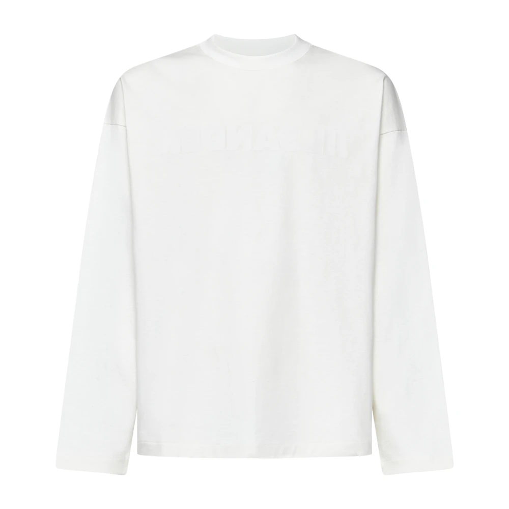 Jil Sander Wit Katoenen T-shirt met Lange Mouwen White Heren