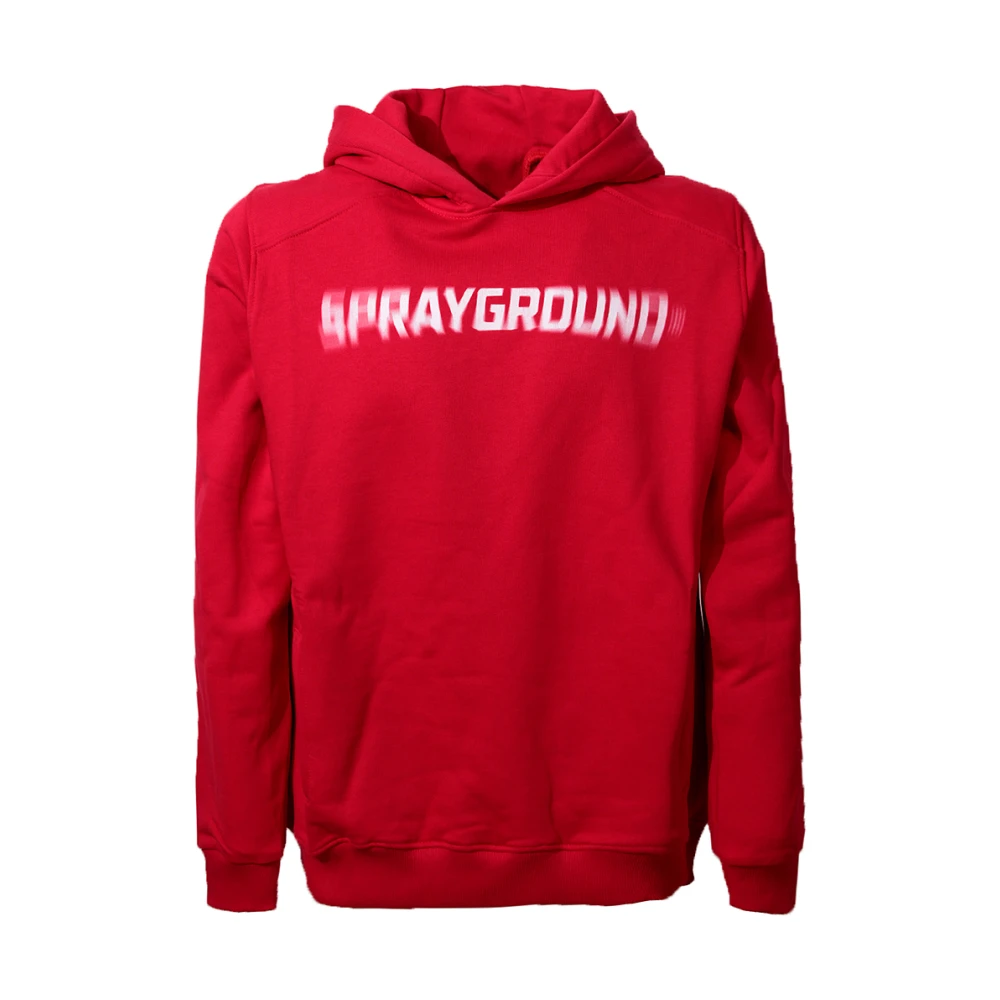Sprayground Rode Logo Print Hoodie Red Heren