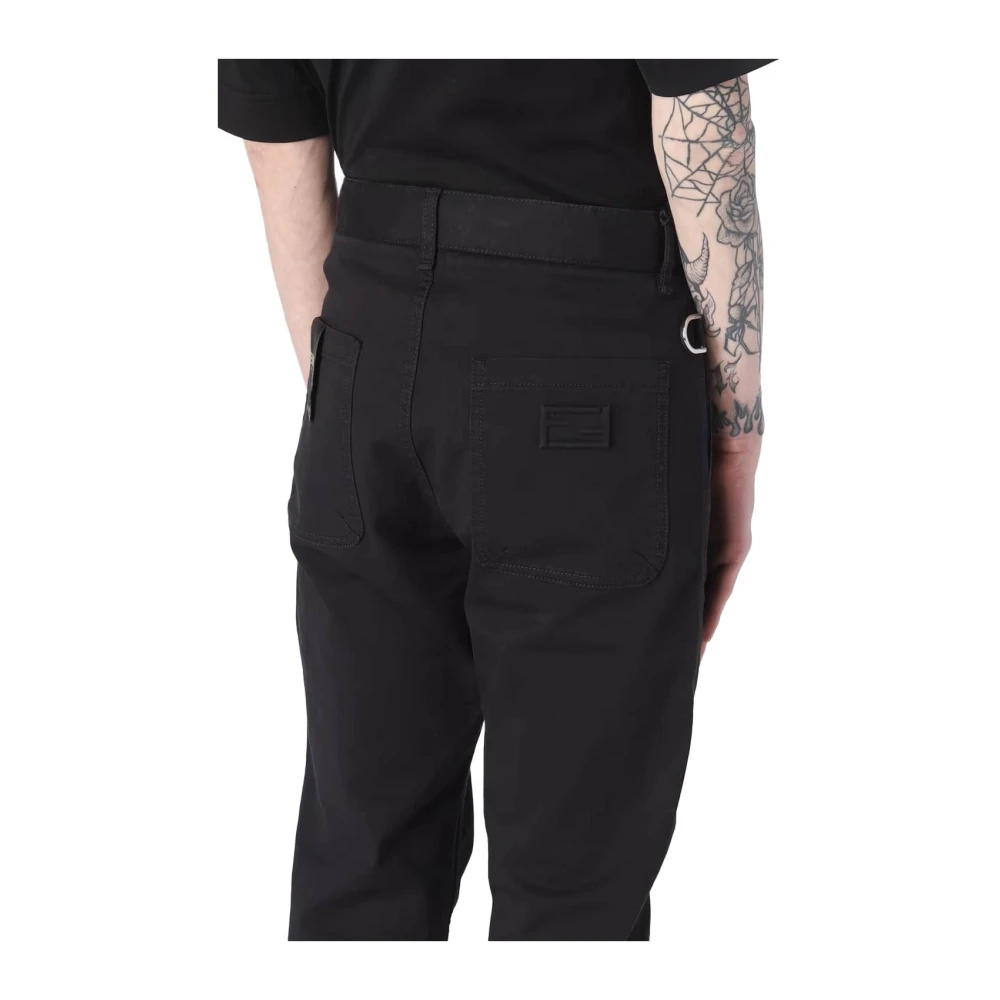Fendi Cargo Logo Broek Black Heren