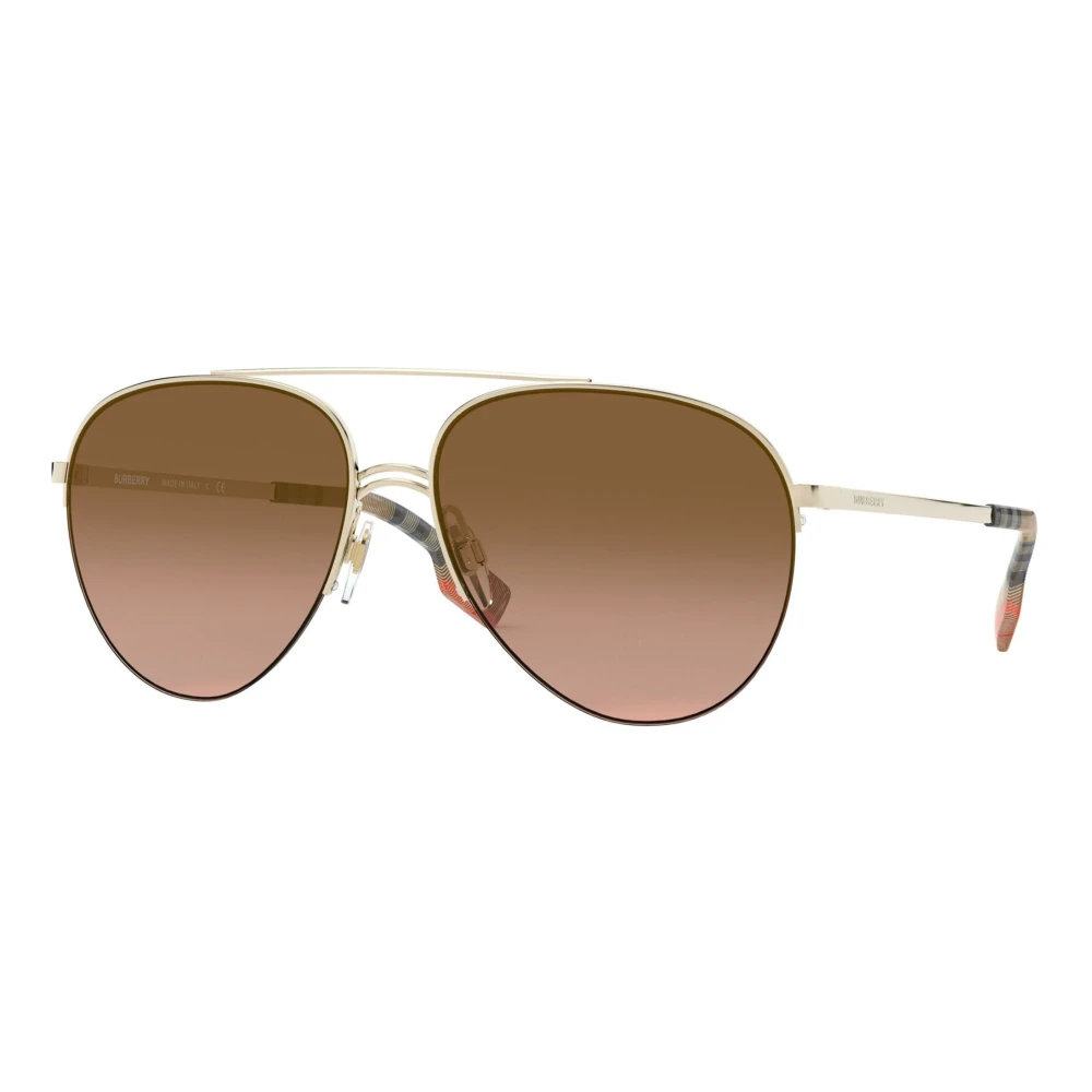 Burberry Yellow Sunglasses, Female, 59 Mm, Gold Brown Shaded Sunglasses Be 3113