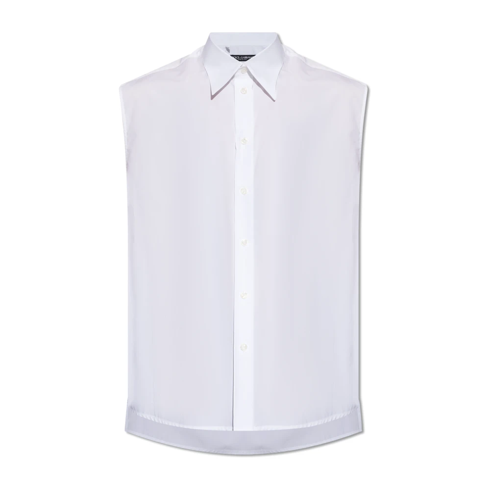 Dolce & Gabbana Mouwloos shirt White Heren
