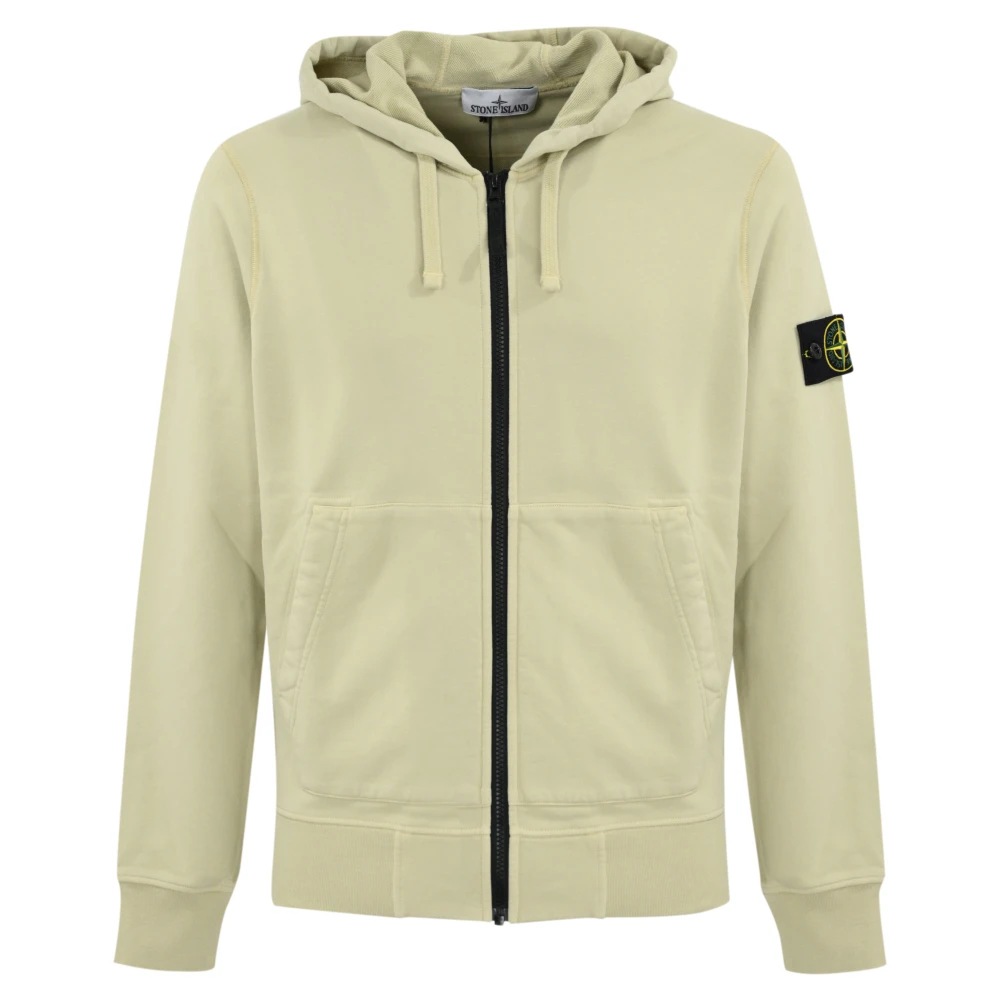 Stone Island Ritssluiting Hoodie Trui Beige Heren