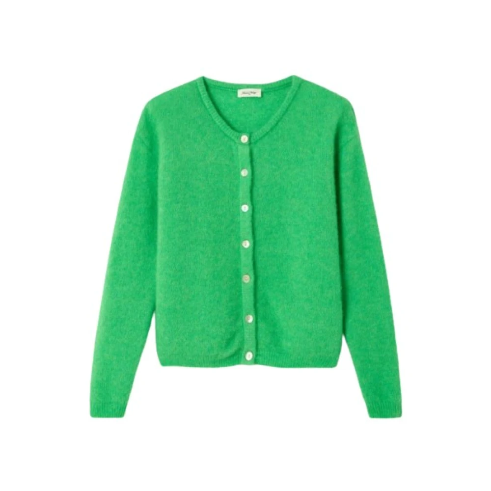 American Vintage Women's Green Wool-Blend Cardigan - Cardigans - S - Knitwear