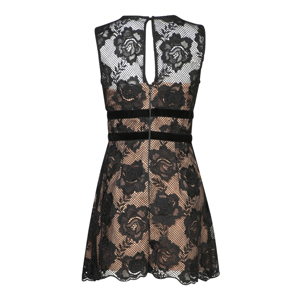 Self Portrait Mini-jurk van kant Black Dames
