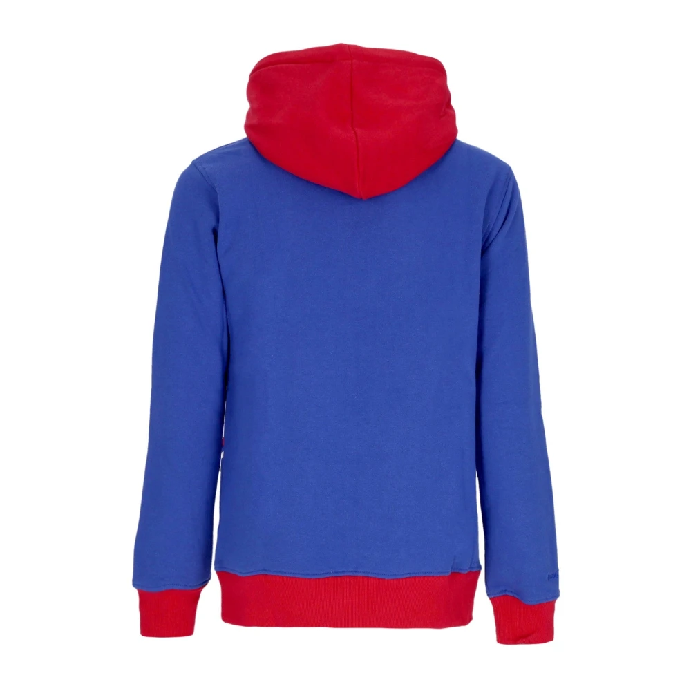 Mitchell & Ness NBA Big Face Hoodie Hardwood Classics Blue Heren