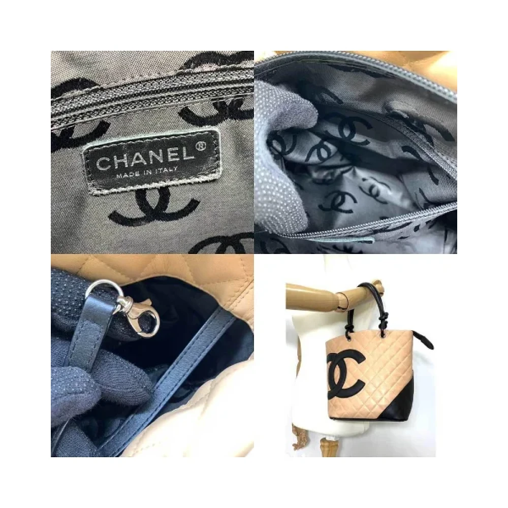 Chanel Vintage Pre-owned Leather handbags Beige Dames