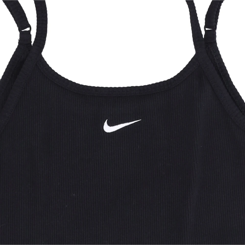 Nike Geribbelde Jurk Sportkleding Essentials Black Dames