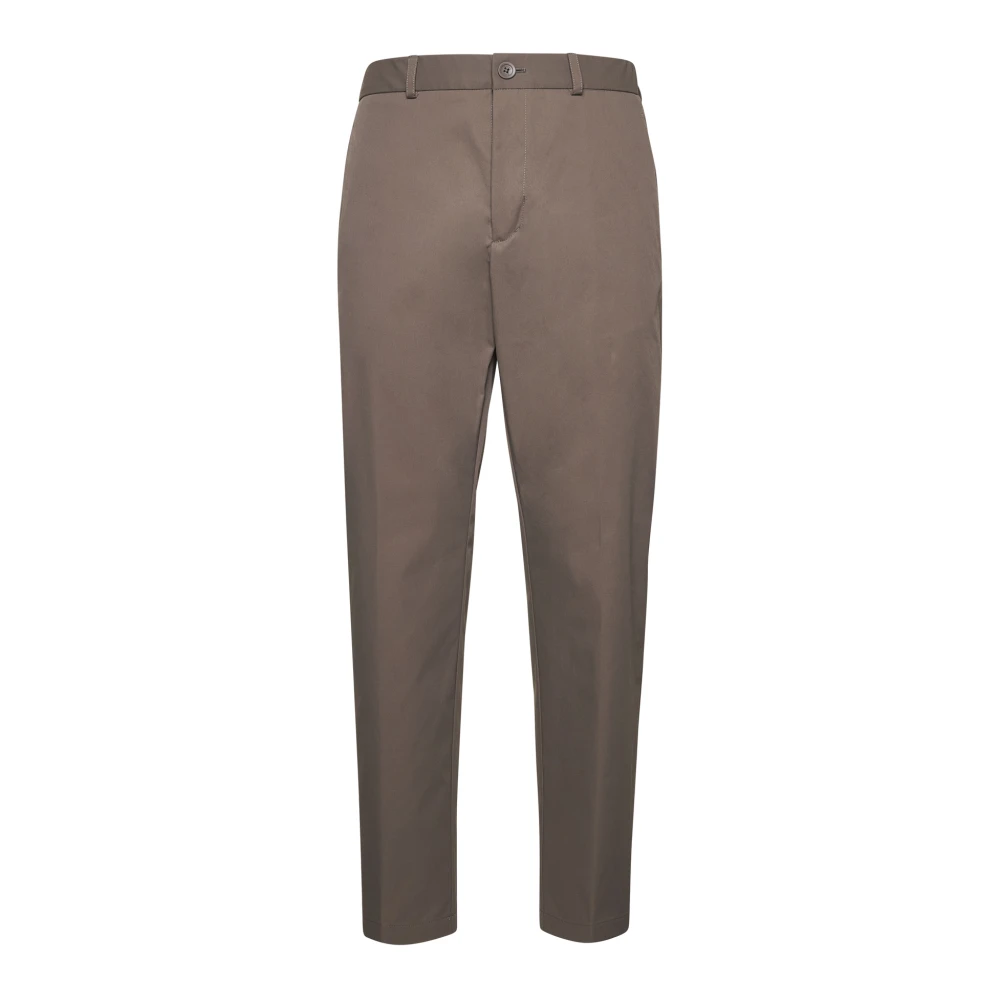 Herno Straight Leg Twill Broek Gray Heren